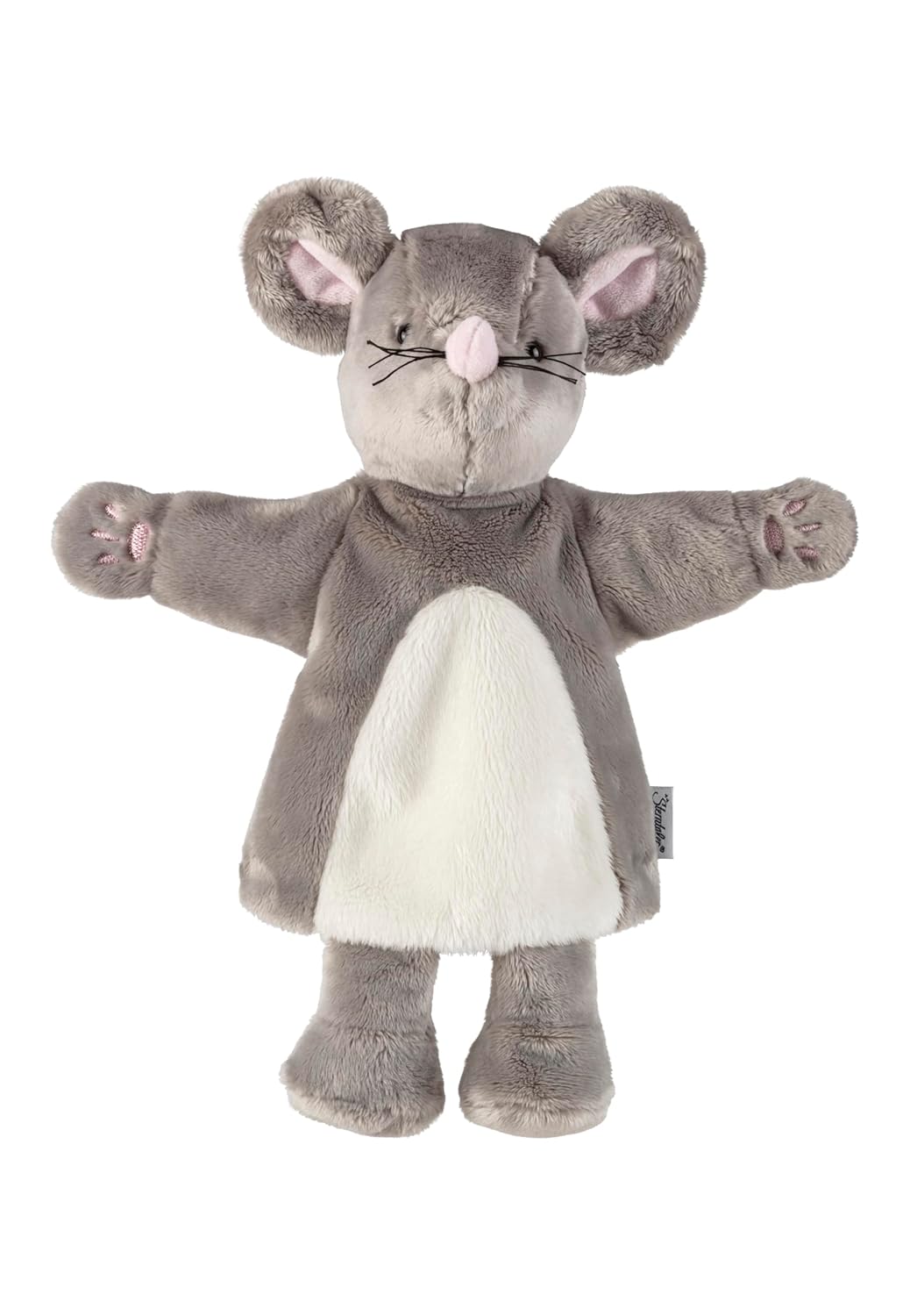 Handpuppe Maus, weiches Spielzeug für Kasperle Theater, zum Geschichten erzählen und erstes Rollensp