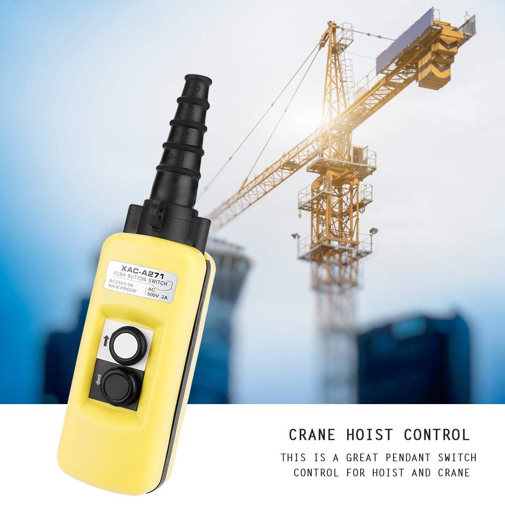 XAC-A271 Crane Kettenzug Push Control Button Switch Heben Anhänger Controller 2 Tasten