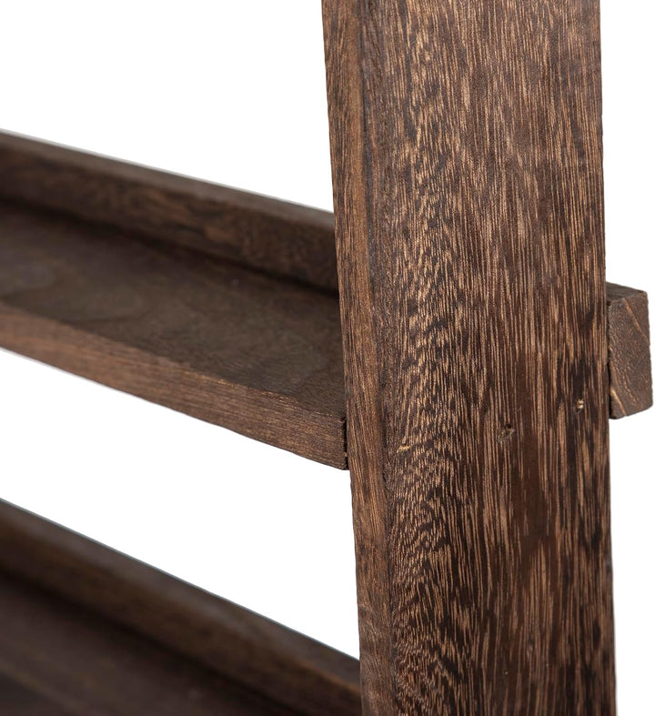 Gewürzregal Holz 4-stufig, 53×10×62 cm Gewürzablage für Wandmontage
