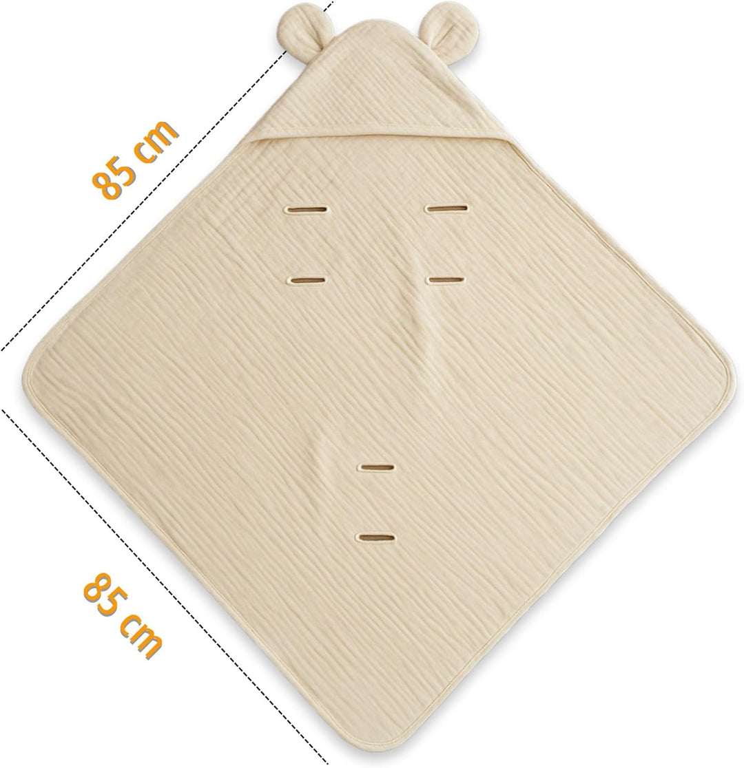 Einschlagdecke Babyschale Baby Decke Musselin 85x85 cm - Winterschlafsack Blanket Fusssack Kinderwag