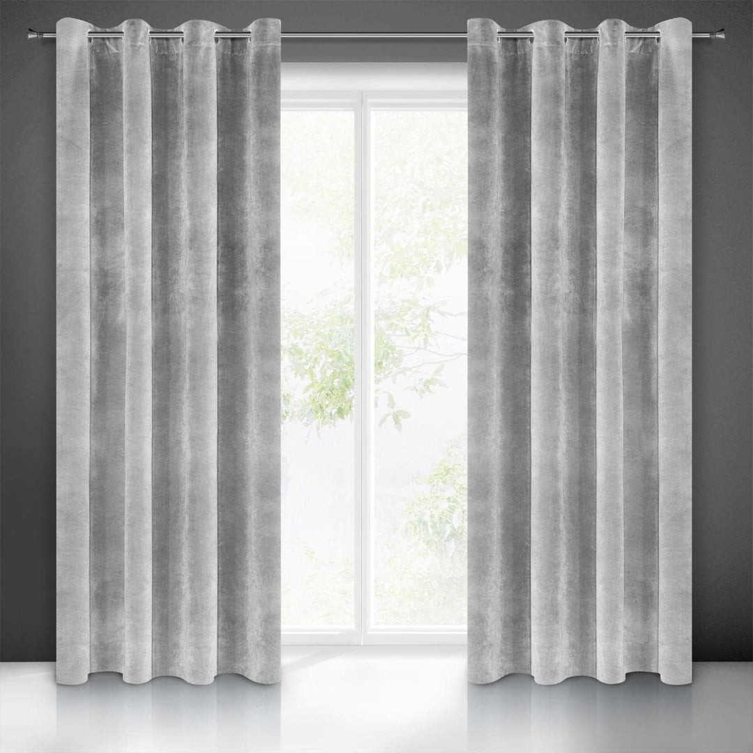 Eurofirany Villa Vorhang Samt Velvet Weich 10 Ösen-1 Stk. Edel Gardine Dick 290 g/m2 Elegant Glatt E