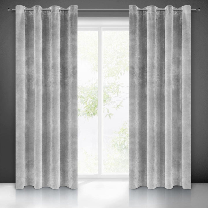 Eurofirany Villa Vorhang Samt Velvet Weich 10 Ösen-1 Stk. Edel Gardine Dick 290 g/m2 Elegant Glatt E