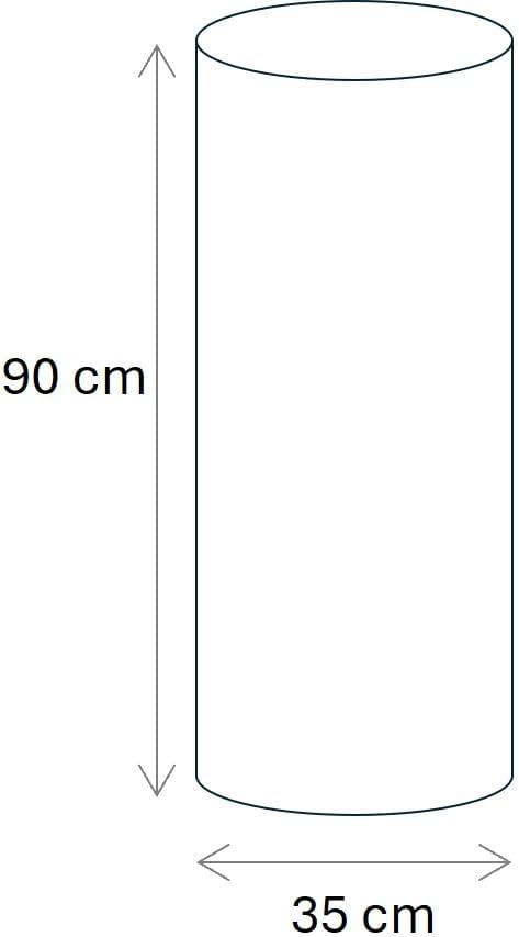 Kloris Zylindrische Säule Sweet Tisch Höhe 90 cm Durchmesser 35 cm Farbe Weiss Made in Italy