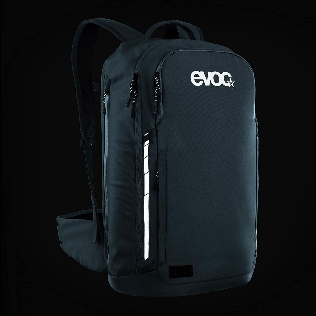 EVOC COMMUTE PRO 22 Rucksack (Fahrradrucksack, inkl. Rückenprotektor, recyceltes Polyester, Fahrradz