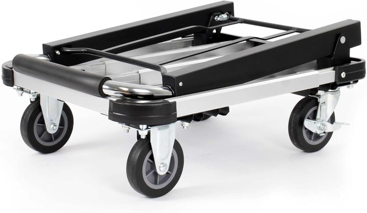 XPOtool Plattformwagen bis 150 kg 710x410 mm, Transportkarre klappbar mit Vollgummireifen, Bremse un
