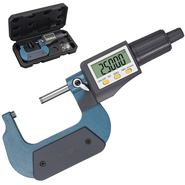 AUTOUTLET Micrometer Digitale Bügelmessschraube 25-50mm/ 0.001mm, Hohe Präzision LCD Digitale Mikrom