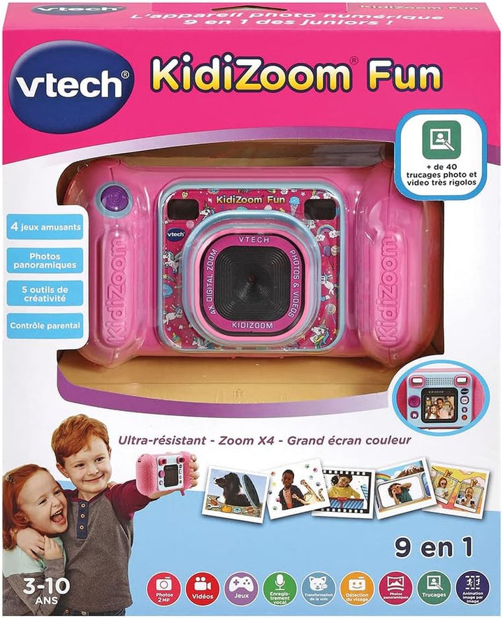 VTech Kidizoom Fun Rose Kinder Digitalkamera mit Display, Videos, Trucages, Spezialeffekte, Kindersi
