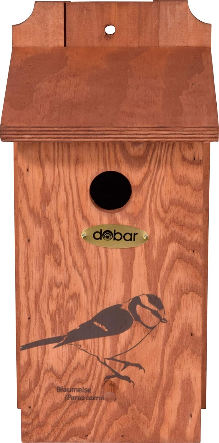 dobar® green label 22363FSCe Nistkasten "Blaumeise" - Meisenkasten aus Holz - Nisthilfe für Wildvöge