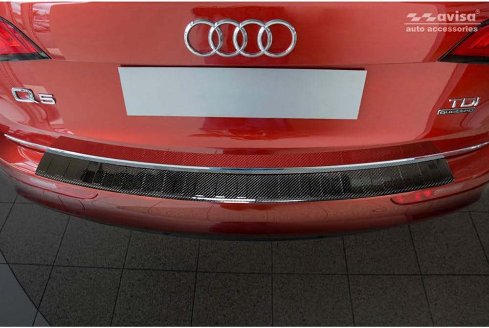 Avisa Echtes 3D Karbon Heckstossstangenschutz kompatibel mit Audi Q5 2008-2016