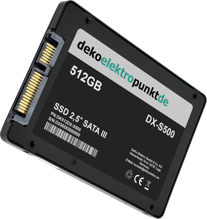dekoelektropunktde 512GB SSD Festplatte passend für Acer Aspire V3-331-P5T1 V3-331-P1WA V3-371-303V,