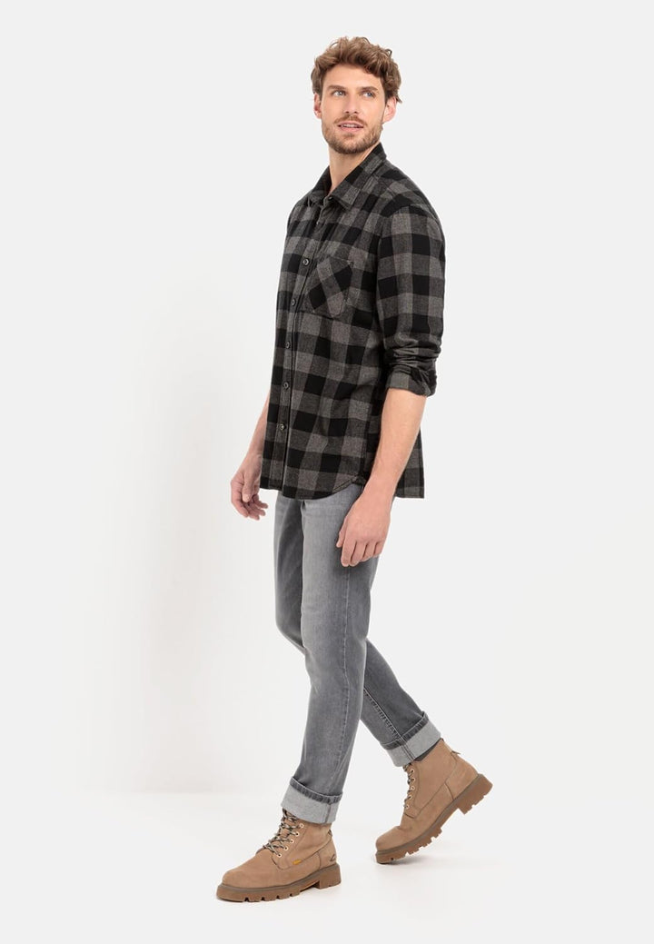 camel active Herren Hemd M Asphalt, M Asphalt