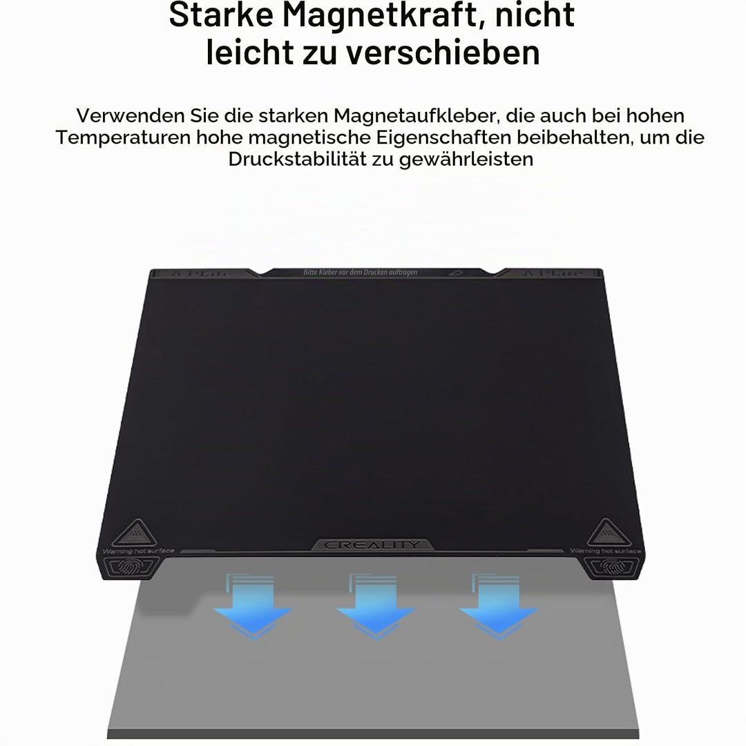 Creality K1 Smooth PEI Bauplatten Kit, Flexible Federstahl Plattform mit Glatter PEI Oberfläche und