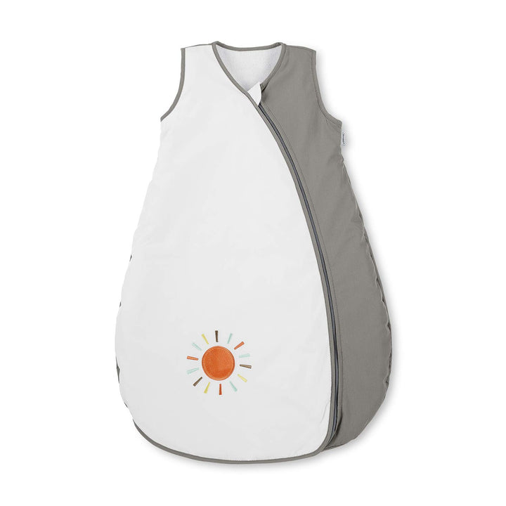 Sterntaler Sommer-Schlafsack für Kleinkinder, Reissverschluss, Grösse: 70, Waldis, Weiss/Grau 70 cm,