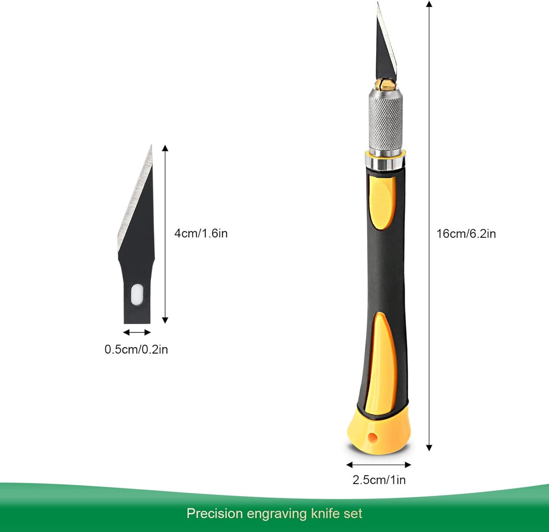 FOSHIO 2 Stück Skalpell Messer Set Bastelmesser Skalpell Set Skalpell Basteln mit 20 pcs Ersatzkling