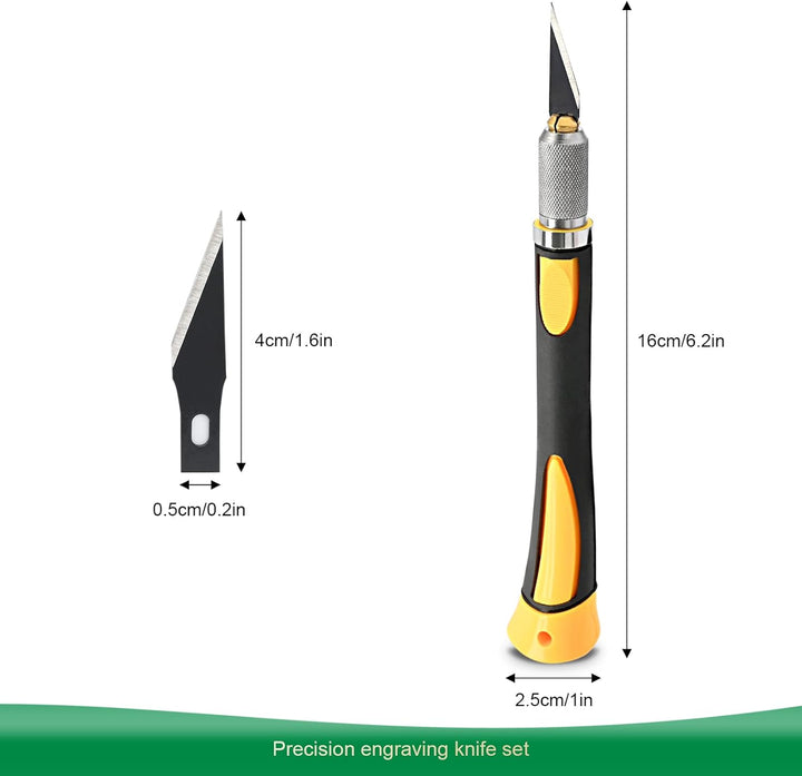 FOSHIO 2 Stück Skalpell Messer Set Bastelmesser Skalpell Set Skalpell Basteln mit 20 pcs Ersatzkling