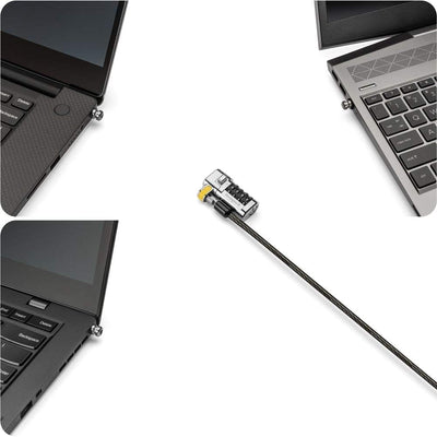 Kensington ClickSafe Universelles 3-in-1 Kombinationsschloss, Ideal für alle Laptops mit T-Bar, Nano