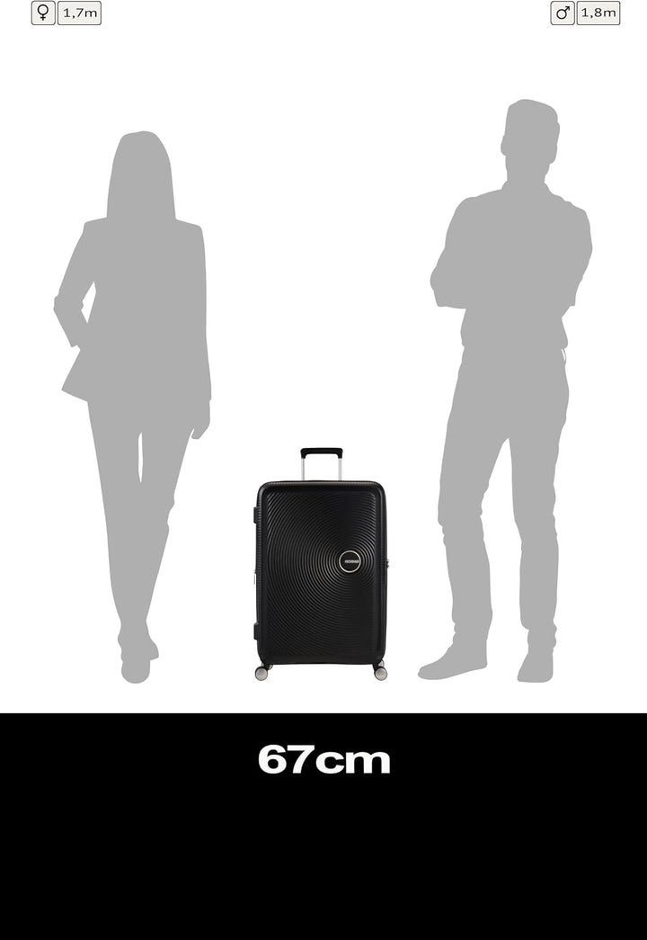 American Tourister Soundbox - Spinner M Erweiterbar Koffer, 67 cm, 81 L, Schwarz (Bass Black) Schwar