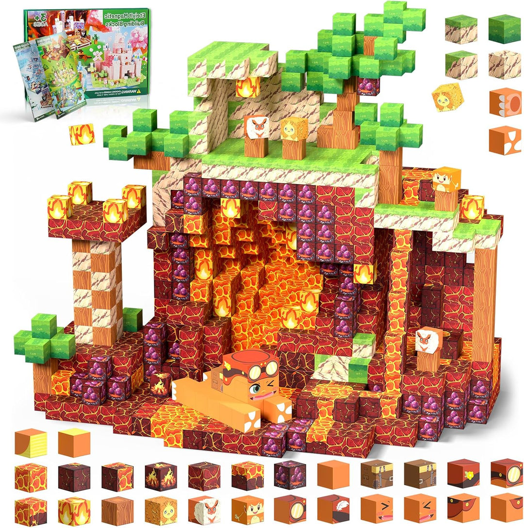 Magnetische Bausteine, 150 Stück Magnetisches Spielzeug Blöcke, Magnetische Bauwelt Spielzeug Magnet