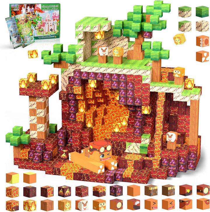 Magnetische Bausteine, 150 Stück Magnetisches Spielzeug Blöcke, Magnetische Bauwelt Spielzeug Magnet
