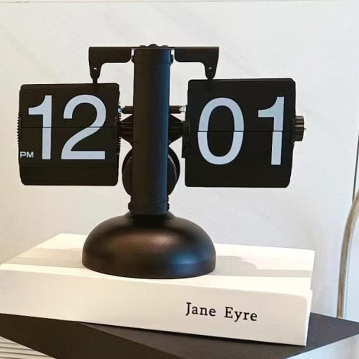 Retro Vintage Design Auto Flip Clock Desk Clock,Flip Desk Clock, Retro Digital Flip Down Clock, Mute
