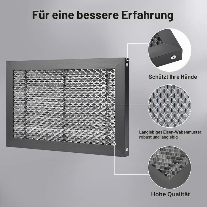 BENECREAT Wabenarbeitstisch 30x20x2.2 cm Eisen Lasergravierer Zubehör Für Schnelle Wärmeableitung Un