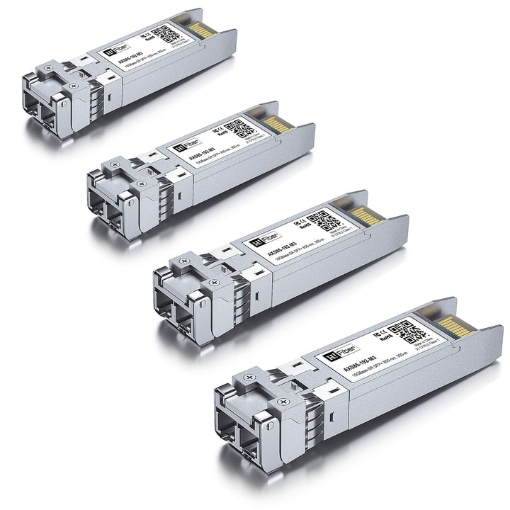 HiFiber 4 Stück,10G Multimode SFP+ LC Modul, 10GBase-SR Fiber Transceiver für Cisco SFP-10G-SR, Mera