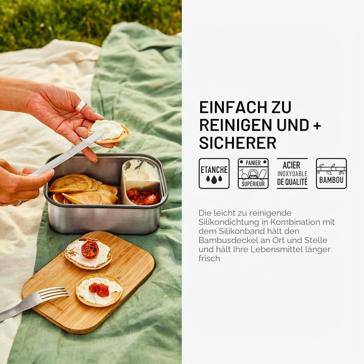 Edelstahl Sandwich 1250 ml Olive, 1250 ml Olive