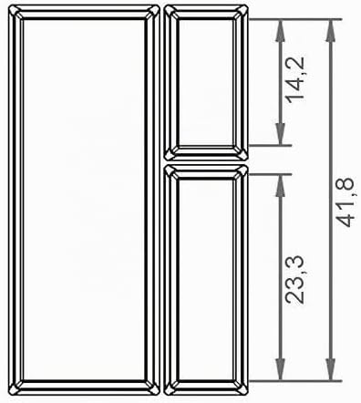 ORGA-BOX® IV UNIVERSAL Besteckeinsatz Besteckkasten silbergrau für 90er Schublade (473,5 x 826 mm) B
