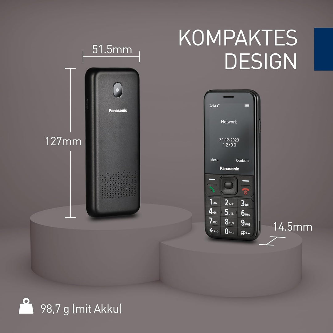 Panasonic KX-TF200 Mobiltelefon, Dualband-GSM 900/1800 MHz, 2,4" TFT-Farb-LCD, 0,3 Megapixel, Blueto