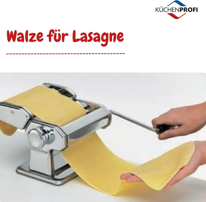 Küchenprofi Nudelmaschine Manuell Vitale | Pulverbeschichteter Edelstahl Rostfrei/Aluminium | Inkl.