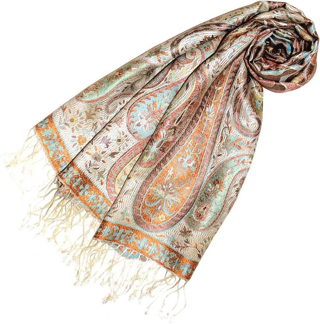 Lorenzo Cana Herrenschal Schaltuch jacquard gewebt 100% Seide 70 x 190 cm Paisley Muster Seidenschal