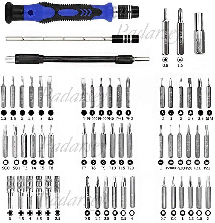 Padarsey 79 in 1 Precision Screwdriver Set,Magnetic Screwdriver Bit Kit,Professional Electronics Rep