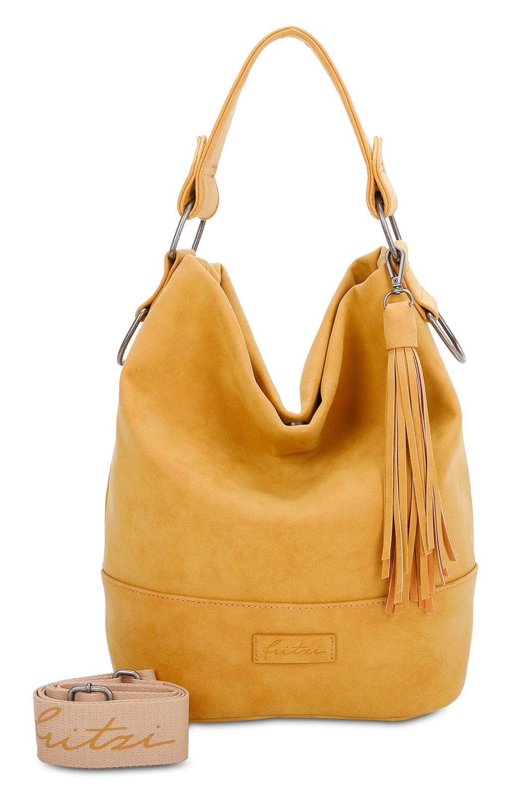 Fritzi aus Preussen Damen Fritzi51 Olga Vintage Honey Mustard Schultertasche