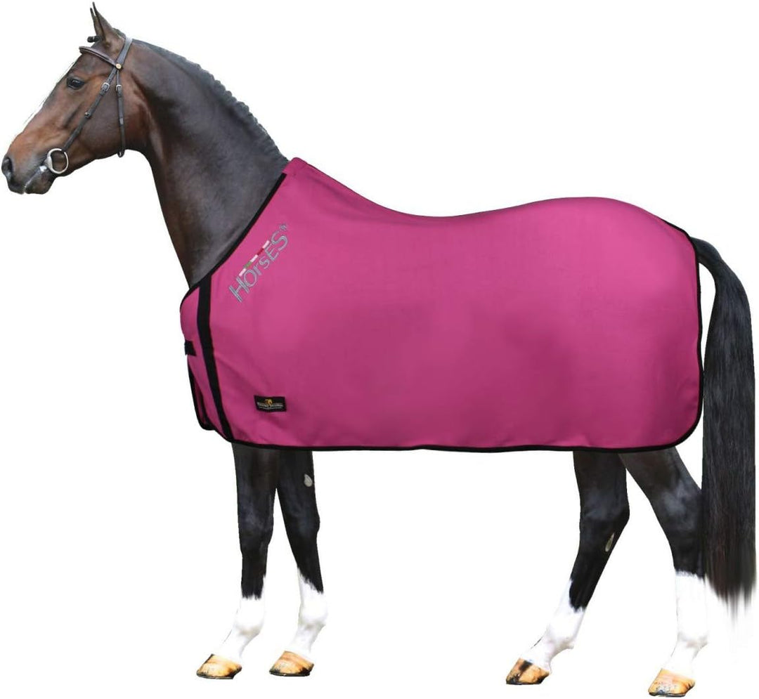 Horses, Fleece Pferdedecke, Basismodell, weich und bequem, ideal für Transport und Feierabend, Gröss