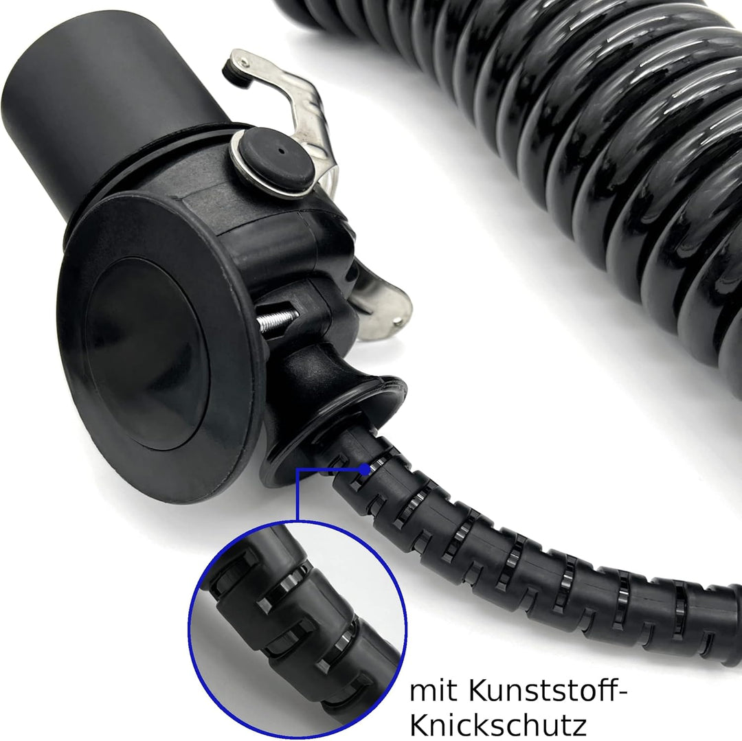 SAMETRUCK Elektrowendel 24V 15 polig 3,8m Spiralkabel LKW Anhänger Auflieger Kabel NFZ ADR