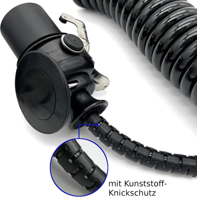 SAMETRUCK Elektrowendel 24V 7 polig 3,8m Spiralkabel LKW Anhänger Auflieger Kabel EBS ABS
