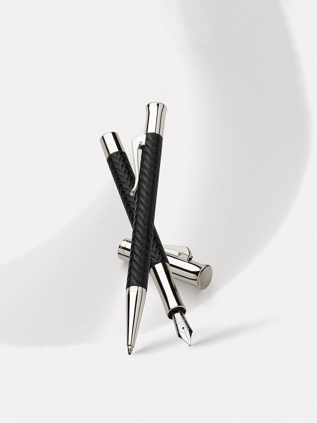 Graf von Faber-Castell 146630 Kugelschreiber Guilloche Chevron Chevron Black, Chevron Black