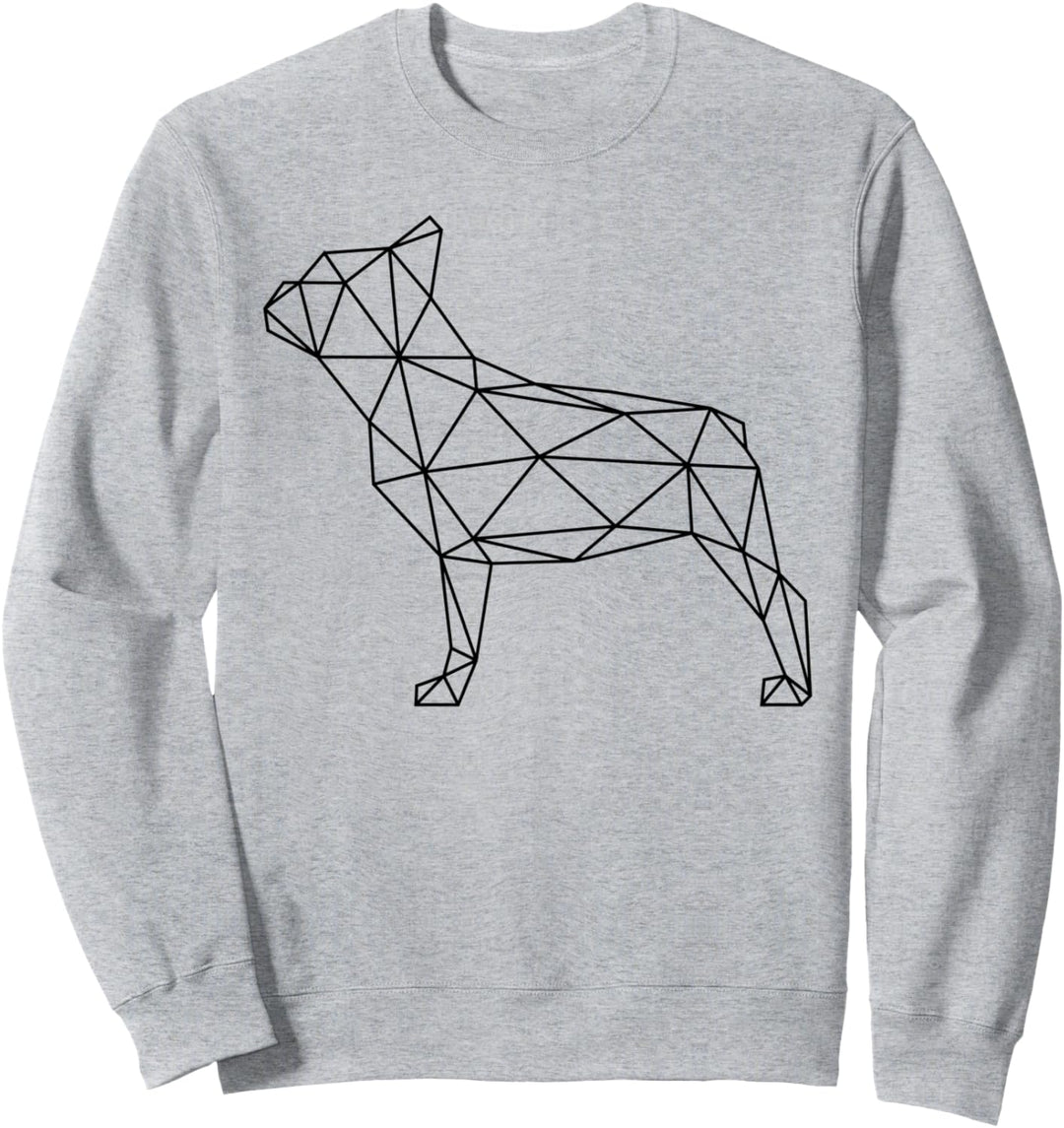 Geometrische Französische Bulldogge Figur Frenchie Hundebesitzer Hunde Sweatshirt