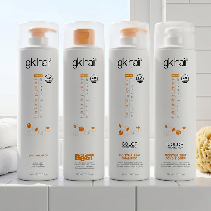 GK HAIR Clarifying Shampoo 1000ml - pH + Pre-Treatment Sulphate-Free Shampoo for Deep Cleansing Elim