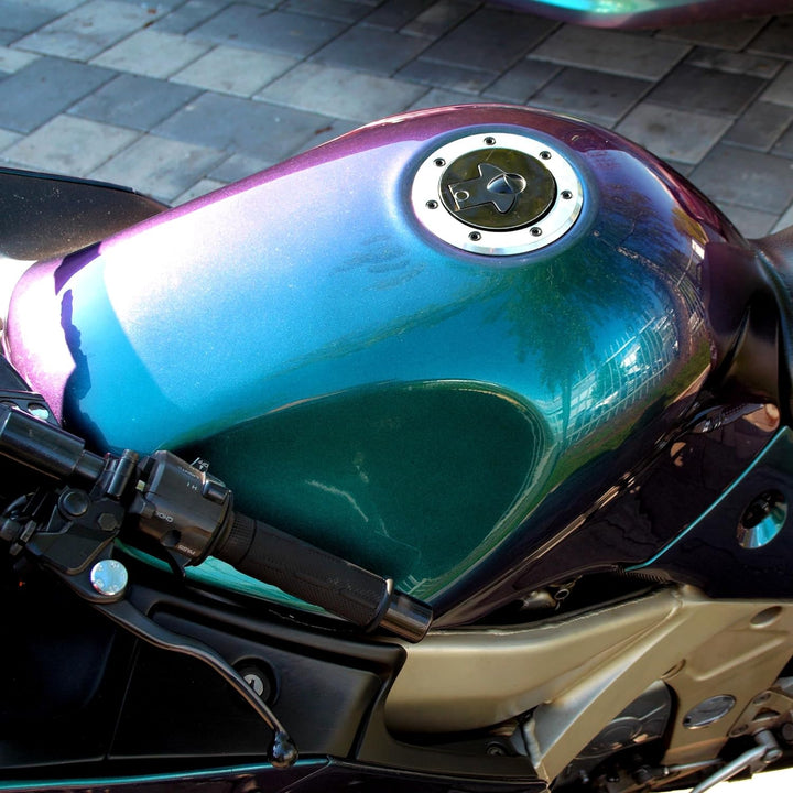 PMcolours Flip Flop Lack mit Multi Color Chamäleon-Effekt GRÜN, Sprühdose 400 ml, BCB-Basecout (grün