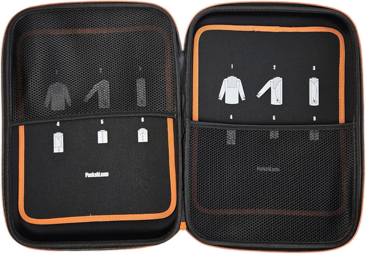 Packshi - Reiseetui mit Harter Hülle für Hemden mit doppelseitigem Klapp-Pad. Das EINZIGE wirklich f