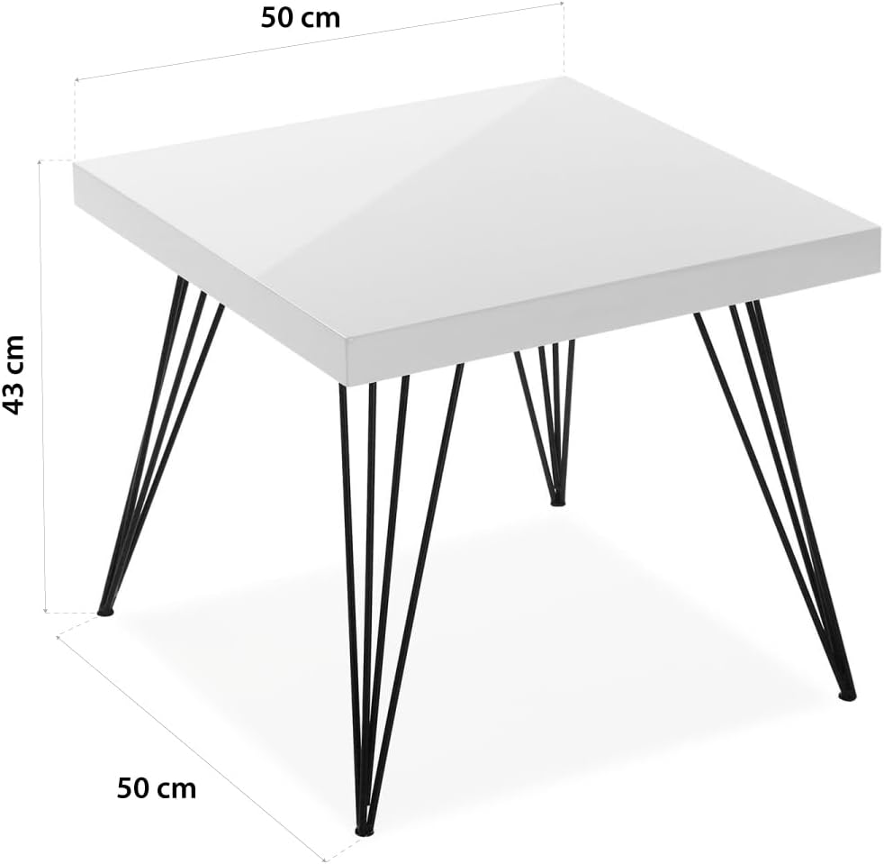 Versa Denver Beistelltisch für das Wohnzimmer, Schlafzimmer oder die Küche. Moderner, niedriger Tisc