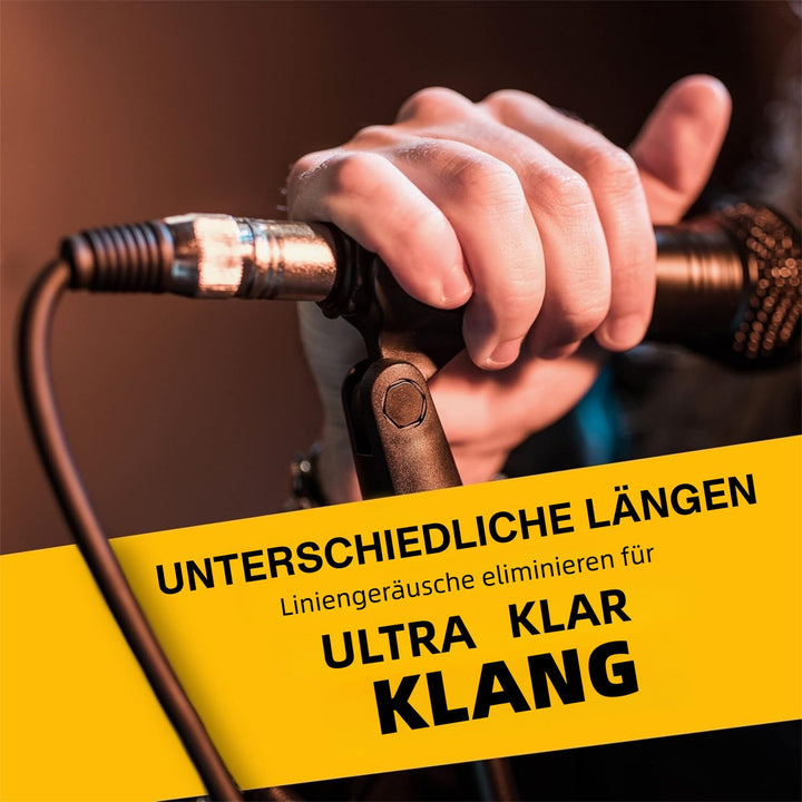 ELAORY XLR Kabel Mikrofonkabel Patchkabel 7.5m 6Pack - XLR Stecker auf Buchse Mikrofonkabel - Symmet
