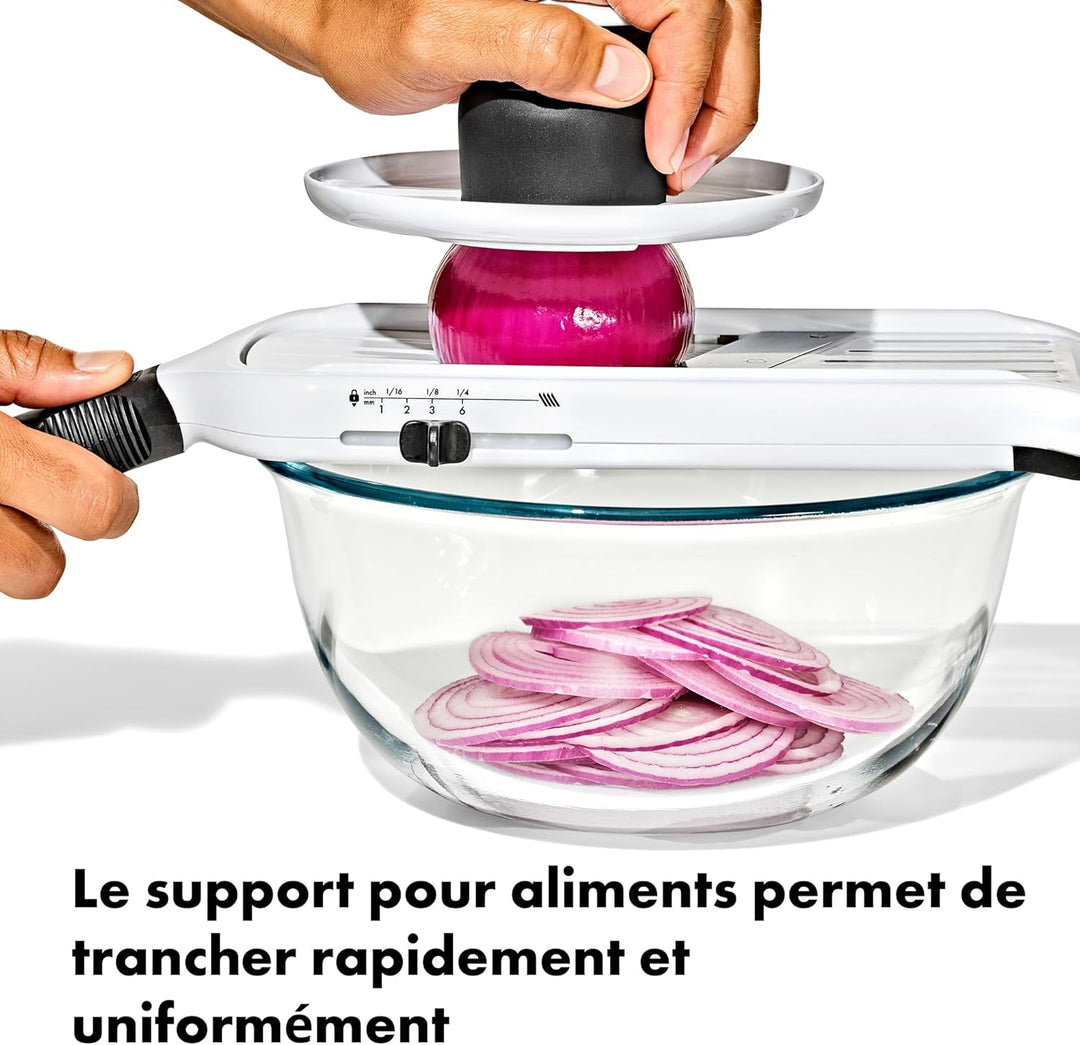 OXO Good Grips Präzisions-Hand-Gemüsehobel - Kompaktes einstellbares Schneidgerät mit 5 Klingeneinst