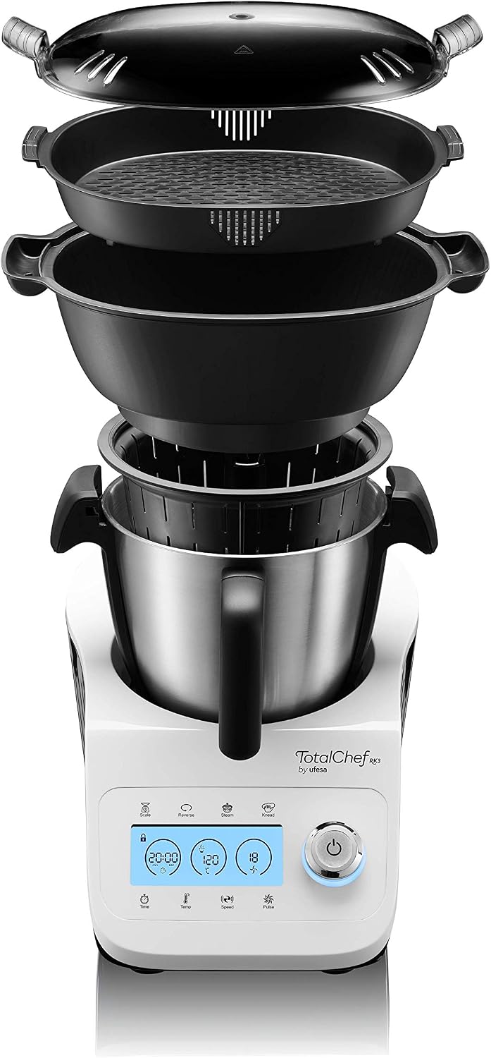 Ufesa TotalChef RK3 Multifunktions-Küchenmaschine, 30 Funktionen, Kapazität 3,5 l, LCD-Display mit T