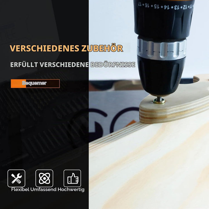 CCLIFE Bohrer Set Gemischt 400tlg für Holz, Metall, Stein, Kunststoff, Ziegel, Schraubendreher-PH PZ