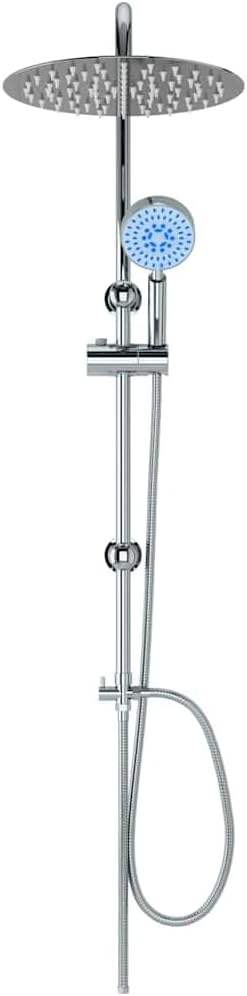 Doppelduschset Duschkopf Edelstahl mit Handbrause ABS, 60 + 63 Düsen
