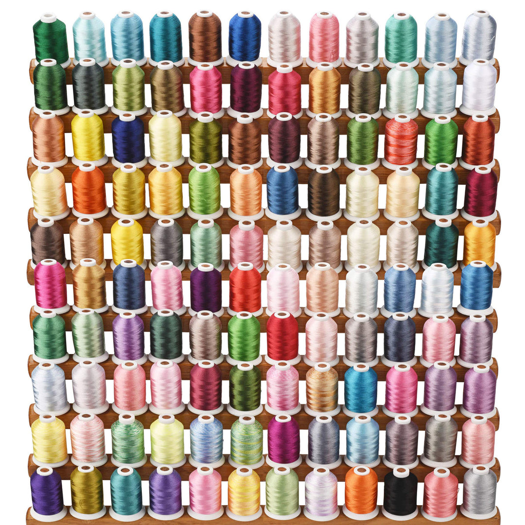 Simthread 120 Farben Polyester Maschinen Stickgarn - 1000 Meter, für Babylock/Janome/Singer/W 6N Sti