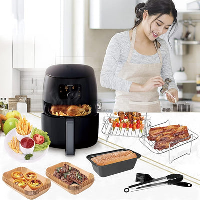 Air Fryer Zubehör Set, Passend Für Ninja und alle Marken Grösser als 4.0L, 6er-Pack enthält Kuchenfo