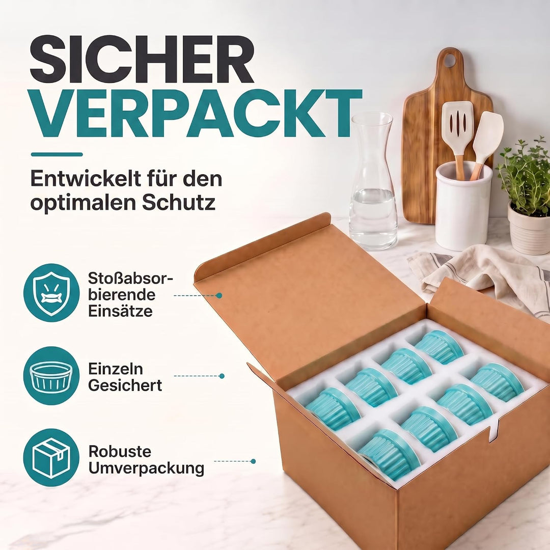 Dimono® Dessert-Schalen Creme Brulee Souflee-Förmchen, Auflaufform-Schälchen mit 170 ml für Desserts